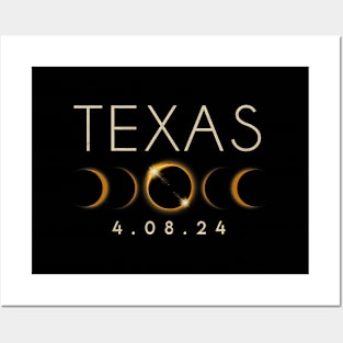 Solar Eclipse 2024 State Texas Total Solar Eclipse Posters and Art